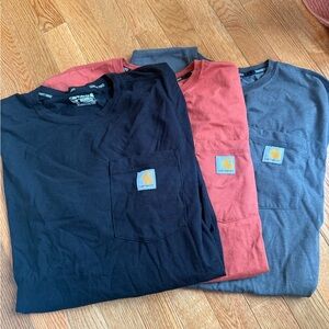 Carhartt Men's Short Sleeve Pocket Tees - Black, Red, Gray